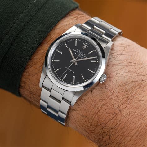 rolex 14000 black dial|Rolex air king timeline.